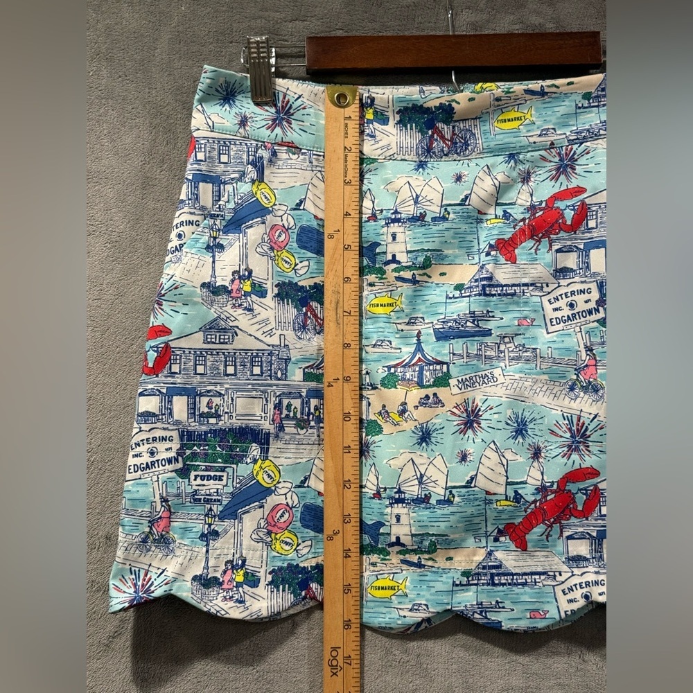 Vineyard Vines Women's Edgartown Scalloped Performance Skirt Skort Size 2 - Picture 4 of 11